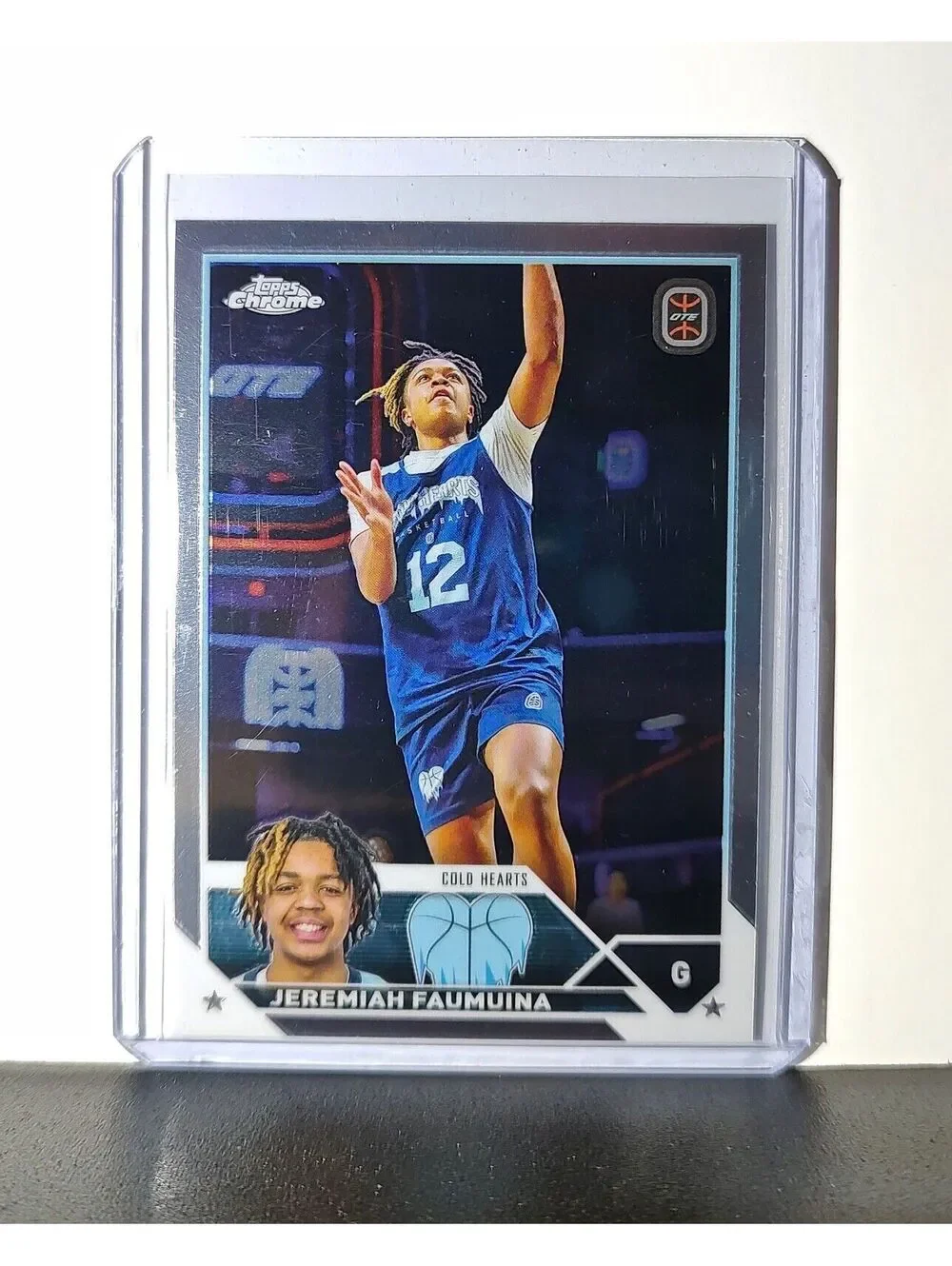 Jeremiah Faumuina 2023-24 Topps Chrome Overtime #42 Card Cold Hearts